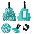 thumbnail image 3 of Unique Bargains 1 Pc Fashionable Luggage Tag for Travelling Blue Soft Rubber, 3 of 5