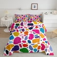 thumbnail image 2 of Manfei Colorful Graffiti Bedding Comforter Set,Modern Geometric Pattern Twin Comforter Sets,Watercolor Print Bedding Set For Girls Kids,Microfiber Bedroom Decor Reversible,2pcs, 2 of 8