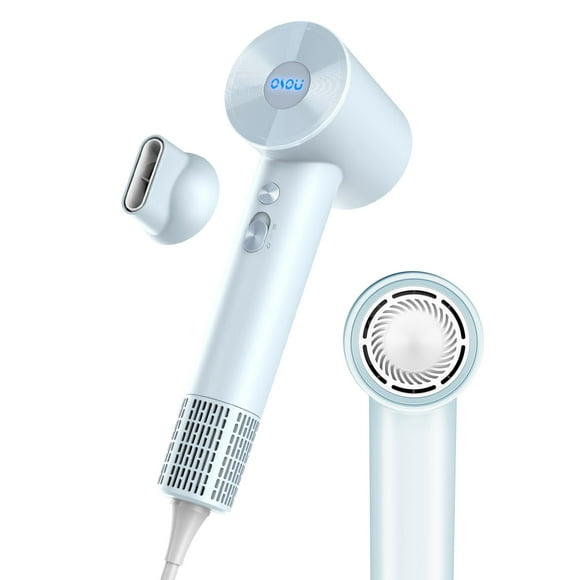 Secador de pelo OSOU, de iones negativos, de alta velocidad con motor sin escobillas de 110.000 RPM, ligero y de secado rápido, ideal para viajes y para el hogar, con boquilla suave y silencioso.