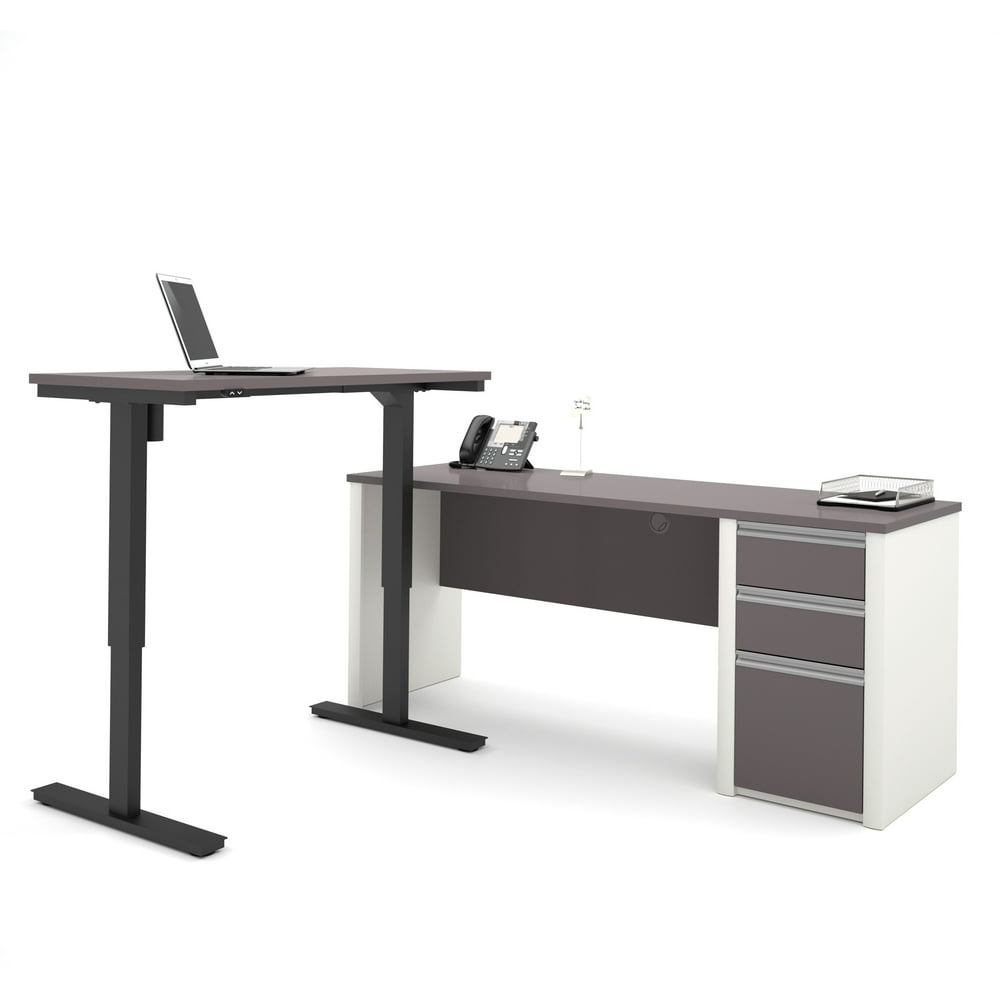 Bestar Connexion LDesk Including Electric Height Adjustable Table