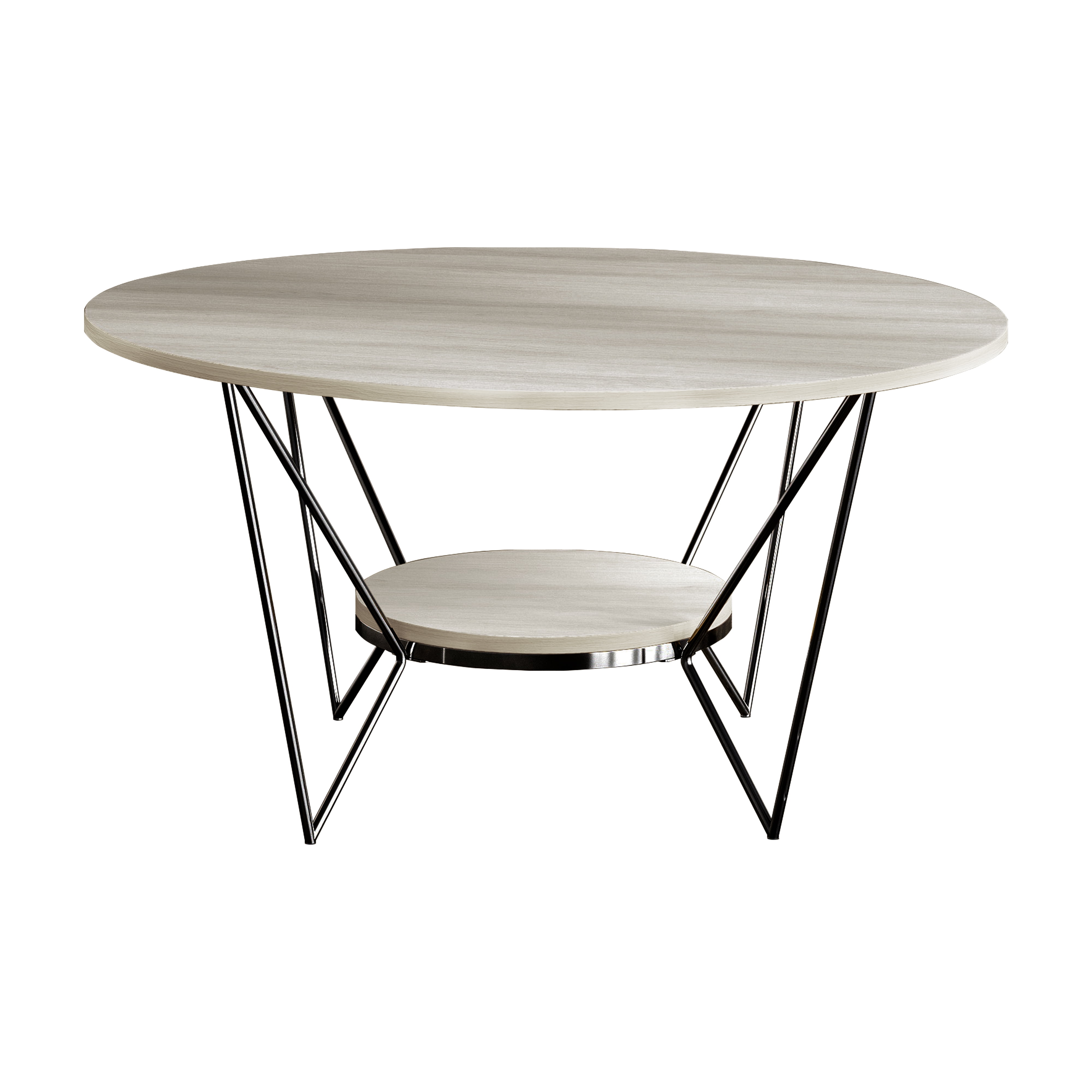 Castle Place Modern 3- Pieces Coffee Table Set, Light Grey
