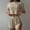 Kaki, variante sur Elvqul Haut et Short pour Femmes 2 Pcs Manches Courtes Pyjamas Col Ras du Cou Chandail Uni Vêtements de Nuit pour Femmes Léger