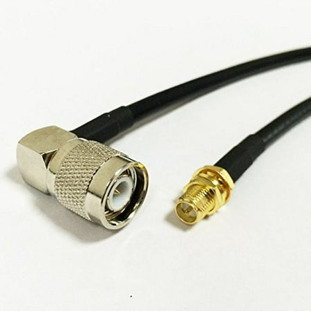 - RP SMA female bulkhead to TNC male right angle wireless adapter cable RG58 50cm Good Quality Fast USA Shipping
