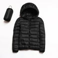 thumbnail image 5 of Zshosam Women Puffer Jacket Hooded Warm Lightweight Packable Quilted Puffer Coat Outwear(Black,XL), 5 of 5