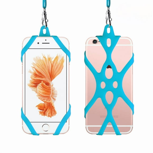 2PCS Phone Lanyard Case Cover Hands-free Neck Strap Silicone Phone Lanyard Holder Case Smart Mobile Phone Support