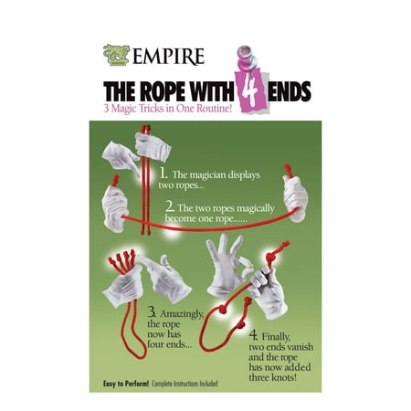 Empire Magic Rope with 4 Ends Magician Hand 12