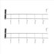 thumbnail image 1 of 2X 5 Ganchos Sobre la Puerta Hogar Baño Cocina Abrigo Toalla Loop Hanger Rack Holder Estante, Plata, 1 of 5