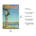 thumbnail image 2 of California - Santa Fe Railway - Vintage Railroad Travel Poster by Oscar M. Bryn c.1950s - 8 x 12 inch Vintage Metal Tin Sign, 2 of 4