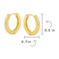 thumbnail image 4 of Bling Jewelry Unisex Basic Thin Hoop Huggie Earrings for Men Rose Gold Plated, 4 of 6