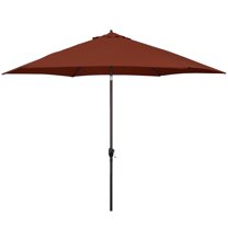 Astella 11 ft shade essentials market crank-open tilt patio umbrella in polyester brick