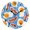 Black, variant on Eggs and Bacon Pattern Wall Clock 10in Round Artistic Oil Painting Home Decor Desk Table Clock