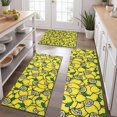 thumbnail image 2 of Yellow Lemon Fruit Slices Kitchen Rugs Sets Of 3,Kitchen Runner Rugs Non Skid Washable,Decorative Kitchen Floor Mats for Kitchen,Sink,Laundry,17"x30"+ 17"x47" + 17"x59", 2 of 6