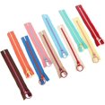 thumbnail image 5 of Lote de 10 cremalleras de resina de 10 colores diferentes de 30 cm y cremallera con anilla, 5 of 5