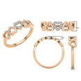 thumbnail image 4 of Dazzlingrock Collection Round White Diamond Five Hearts Promise Engagement Ring for Women (0.05 ctw, Color I-J, Clarity I1-I2) in 18K Rose Gold, Size 9, 4 of 6
