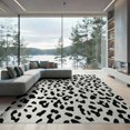 thumbnail image 2 of ODIKA 8'x10' Washable Area Rug Print Covering Cow Bold Contrast Layout Boneless Couch Cowboy for Dining Room, Large Office, Lounge, Non-Slip Chair-Friendly Mat, 2 of 7