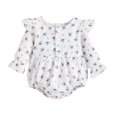 thumbnail image 1 of Body De Bebé Canastilla Onesies Para Niños Pequeños Niñas Niños Mameluco Floral De Manga Larga Mono Mameluco Infantil Blanco Odeerbi LM103-6182, 1 of 9