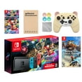 thumbnail image 1 of Nintendo Switch Mario Kart 8 Deluxe Bundle: Red/Blue Console, Mario Kart 8 & Membership, Immortals Fenyx Rising, Mytrix Wireless Pro Controller Peary Yellow Bear and Accessories, 1 of 8