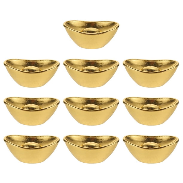 10 unids mini casa lingoteo oro lingotes miniatura lingotes chinos lingotes de riqueza