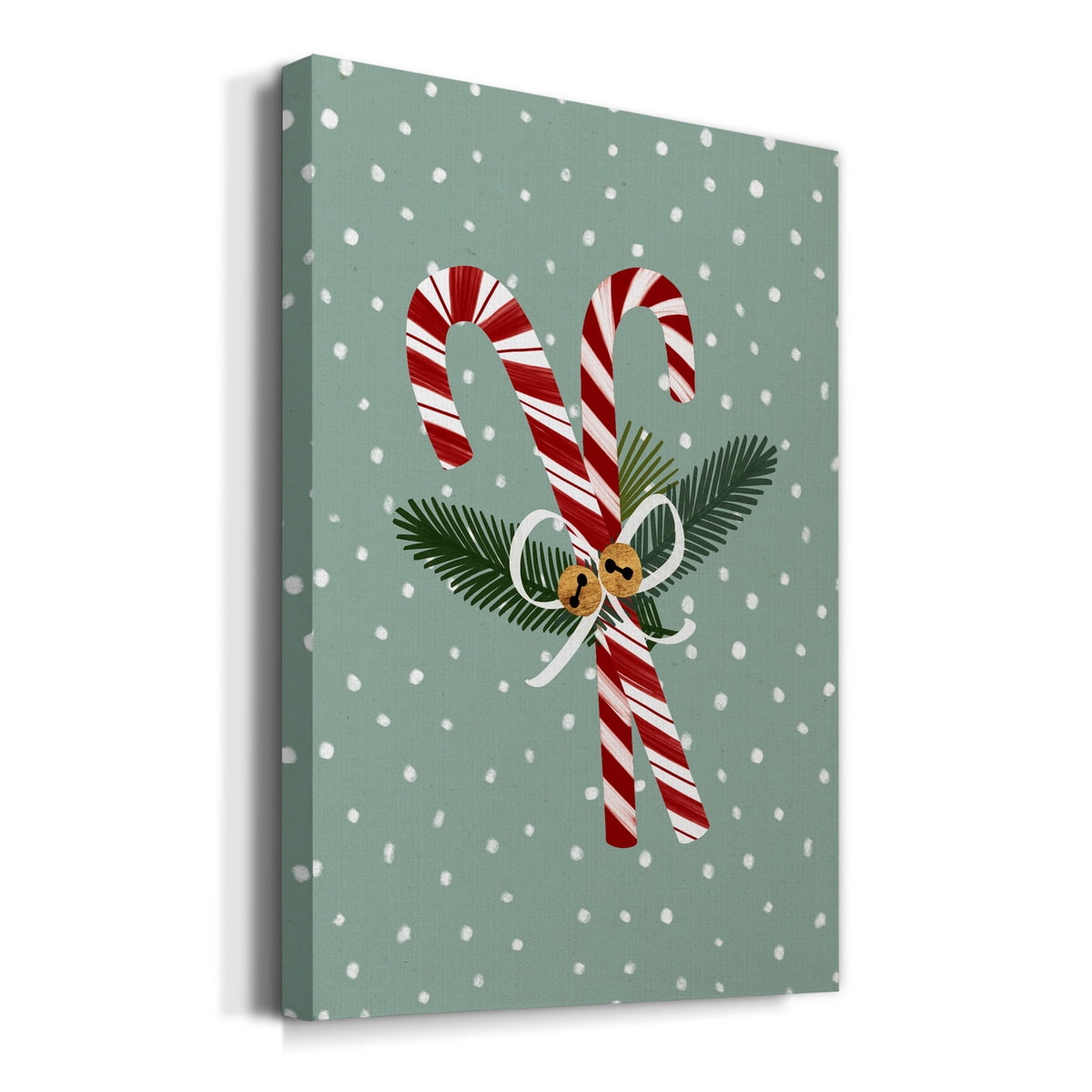 Peppermint Snowman Collection B- Gallery Wrapped Canvas
