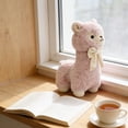 thumbnail image 5 of Cuddly White Alpaca Llama Lamb Toy - 13" Stuffed Animal Cushion Plush Doll, Kawaii Plushie, 5 of 6
