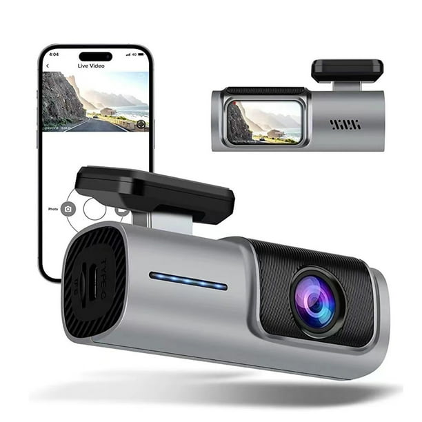 Dash cam 2K WiFi con GPS, cámara delantera de 10MP y trasera de 720P, gran angular de 140°, visión nocturna, grabación en bucle para coches