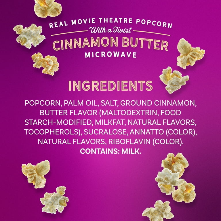 AMC Theatres Microwave Popcorn Cinnamon Butter 2.75 oz Pack