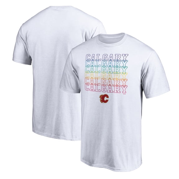 Men's White Calgary Flames City Pride T-Shirt