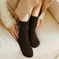 thumbnail image 4 of Compression Socks for Women Winter Warm Ankle Length Sport Fleece Crew Womens Socks Coffee, 4 of 4