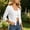 White women v neck cardigan a1, variant on SSZMDLB Women V Neck 3/4 Sleeve Button Down Cardigan Long Sleeve Casual Basic Tops Lightweight Knit for Spring Fall Holiday Outfits Work Travel, Navy M
