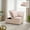 Pink, variant on Convertible Ottoman Sofa with Storage, Modern Sackcloth Futon Couch with 2 Pillows or Home Living Room Dorms, Pink