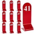 thumbnail image 2 of Aspire 10Pcs Acrylic Table Numbers, Tent Style Numbers Sign, Double Sided Table Number Card for Restaurant-Red-Number 41to50, 2 of 6