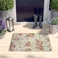 thumbnail image 2 of Pioneer Flower Floral Print Flannel Non Slip Door Rugs,Washable Door Mats Indoor,Decorative Door Mats,Dirt-Resistant and Absorbent Doormat for Entrance,Bedroom,Kitchen,Bathroom,31.5"x17", 2 of 4