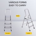 thumbnail image 3 of Foldable Step Stool, Non Slip Portable Step Ladder Multifunctional  for Library, 3 of 7