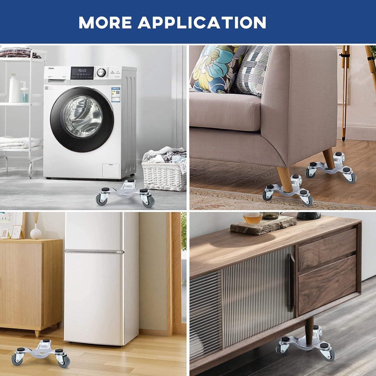 ZOUYUE Furniture Mover with Wheels & Furniture Lifter Set, 360° Rotation Wheels Furniture Dolly, 1100 Lbs Capacity, for Moving Heavy Furniture, Refrigerator, Sofa, Cabinet