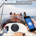thumbnail image 5 of Pyle Controlador de audio inalámbrico Bluetooth amplificado – Botón multimedia Bluetooth de 800 vatios, receptor marino impermeable control remoto con AUX, soporte para coche, camión, barco, vehículos, 5 of 5