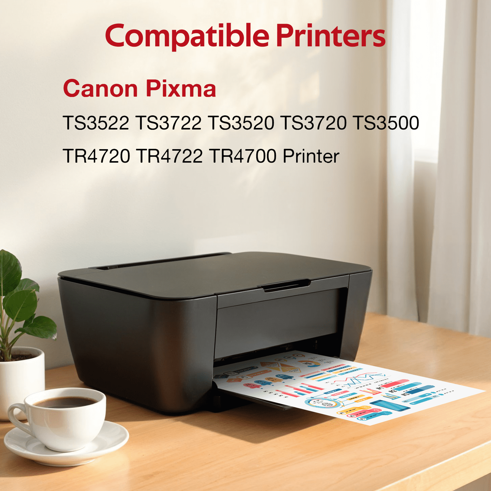 275XL 276XL Ink Cartridge Compatible for Canon Ink 275 and 276 for PIXMA TS3722 TR4722 TR4700 Printer, 2 Pack