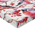 thumbnail image 2 of Ambesonne Nature Fitted Sheet, Birds Branches Berries, Full Size, Grey Grey Red, 2 of 3