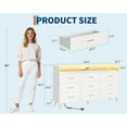 thumbnail image 3 of Yiwa Commode à 9 Tiroirs avec DEL, Armoire de Rangement Moderne Haute en Bois avec Lumières RVB Contrôlées par Application et Station de Recharge Intégrée (3 Prises/2 USB) pour Chambre, Garde-Robe, Salon, 3 of 8
