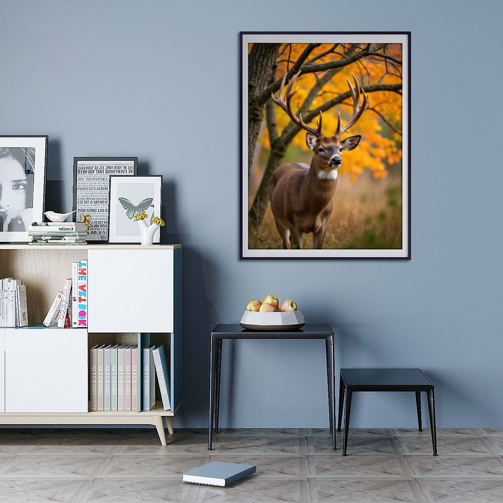 Diamond Art Kits for Adults - 5d Majestic Deer Autumn Colors Diamond Painting for Adults, Diamond Art for Adults Beginners, Diamond Painting Kits for Adults for Home Wall Decor