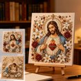 thumbnail image 3 of Stijggn Christmas Diamond Art Painting Kit Santa Claus Table Top Diamond Painting, Shaped Crystal Wooden Merry Christmas Diamond Art Desktop Ornament for New Year Xmas Office Home Decoration Gifts, 3 of 7