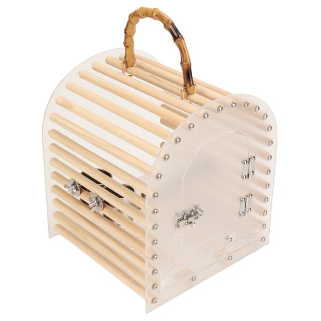 Travel Bird Carrier, Full View Escape Proof Portable Bird Cage For