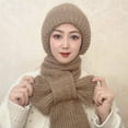 thumbnail image 5 of RUIG Scarf Hat Gloves Set Men Hat Women's Winter Hat Scarf Buckle Wind And Snow Hat Plush Knitted Hat Ear Protector Woolen Hat, 5 of 5