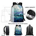 thumbnail image 6 of Uourmeti Durable Backpack for Daily Use School, 17 Inch Personalized School Backpack, Wave and Sailboat Art Pattern, 6 of 6