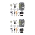thumbnail image 1 of Yuarrent 11pcs Camping Cookware Mess Kit w/ Set Stoves Carabiner Pot verde negro 2Conjunto, 1 of 1