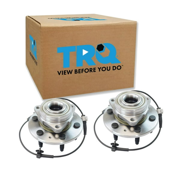 TRQ Front Wheel Bearing & Hub Assembly Pair Set of 2 for Cadillac Chevy GMC BHA53838