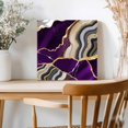 thumbnail image 2 of Framed Canvas Wall Art for Living Room Purple Marble Texture Wall Decor, Abstract Gold Fluid Aesthetic Paintings for Bedroom Office Kitchen Bathroom, Ready to Hang Artwork Wall Pictures 8x8 Inch, 2 of 9
