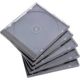 thumbnail image 1 of 25 Pack Standard Single Clear Cd Case With Assembled Black Tray, 1 of 3
