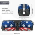 thumbnail image 3 of Fotbe Butterfly With USA Flag Pattern Leather Pencil Case, Pencil Pouch with Durable Zipper, Compact and Stylish Organizer for Stationery, Art Supplies, Travel Essentials, 3 of 7