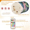 thumbnail image 5 of Yayeee Flameless Candles with Remote Flickering Battery Operated Multi Color Changing, Green Floral, 5 of 7