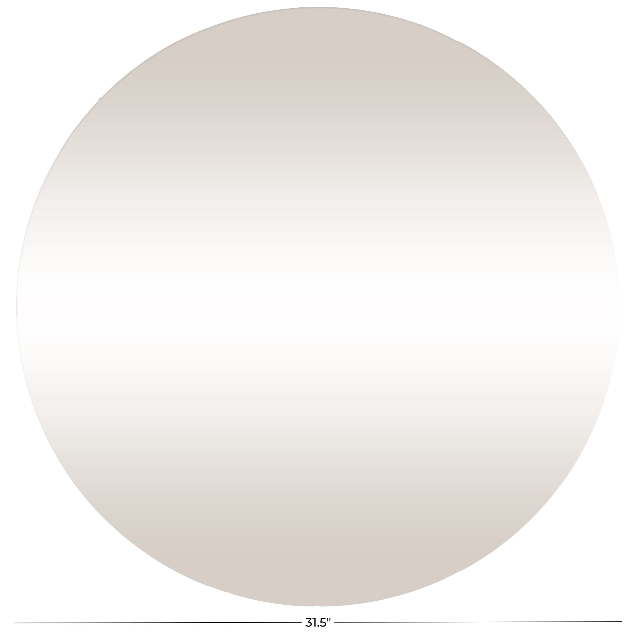 DecMode 32" x 32" Beige Round Tinted Wall Mirror